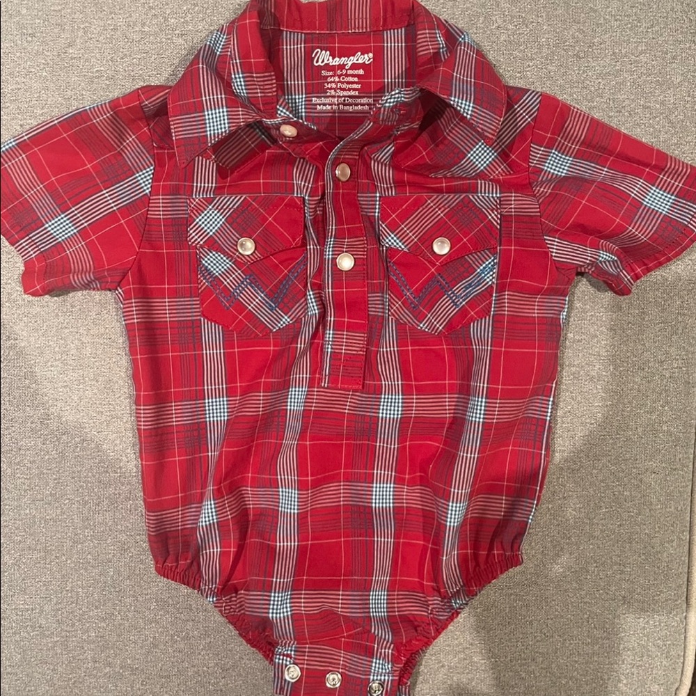 Wrangler Pearl Snap Onesie Infant / Baby 6-9month